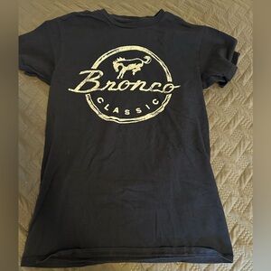 Bronco Classic Logo Tee - Navy with White Graphic